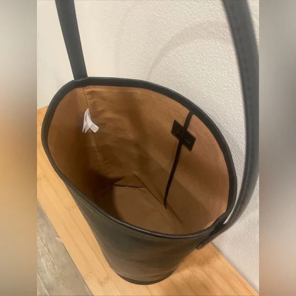 JCREW Leather Berkeley Bucket Bag Black - Picture 3 of 4